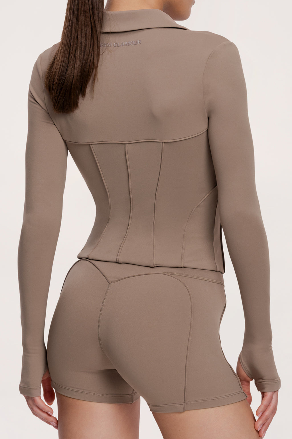 Bluză cu fermoar pilates era warm beige