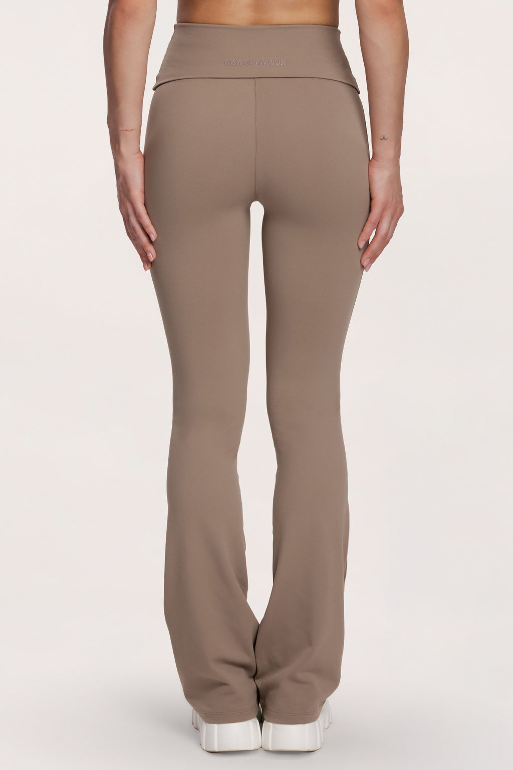 Colanți evazați pilates era warm beige