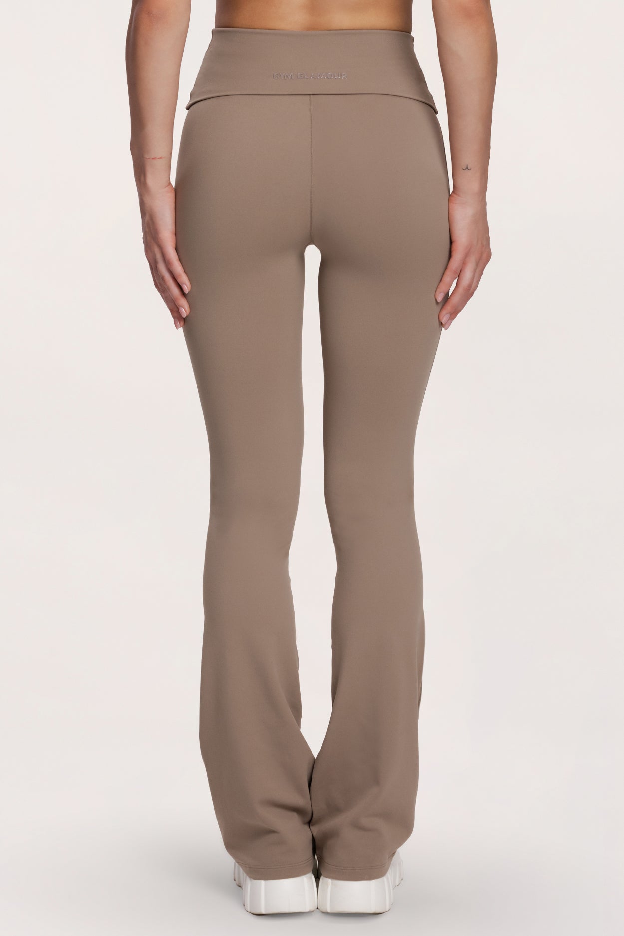 Colanți evazați pilates era warm beige