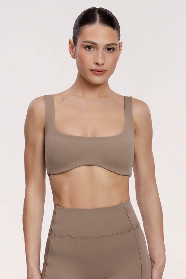 Sutien sport pilates era warm beige