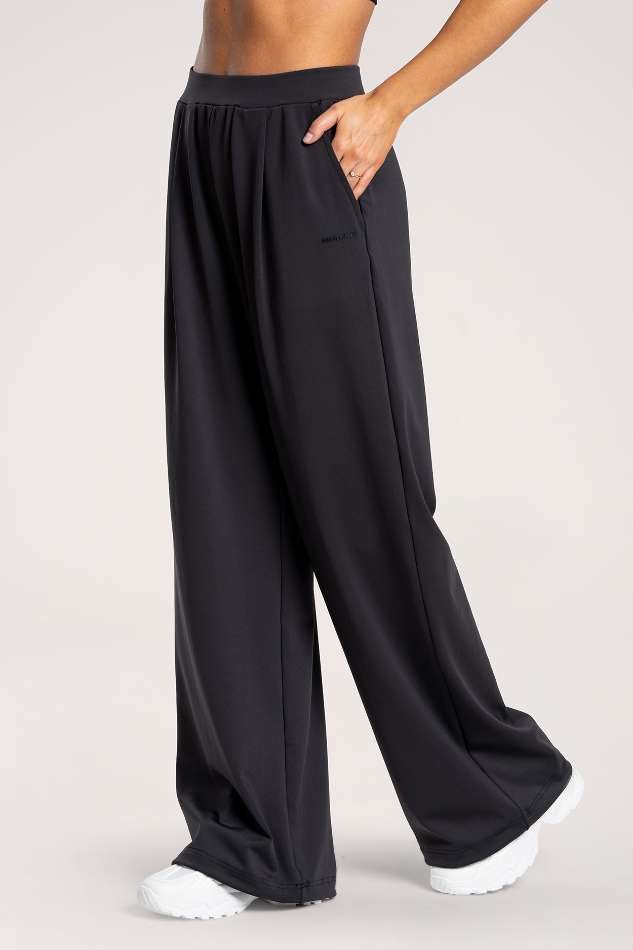 Pantaloni wide UN1FORM black