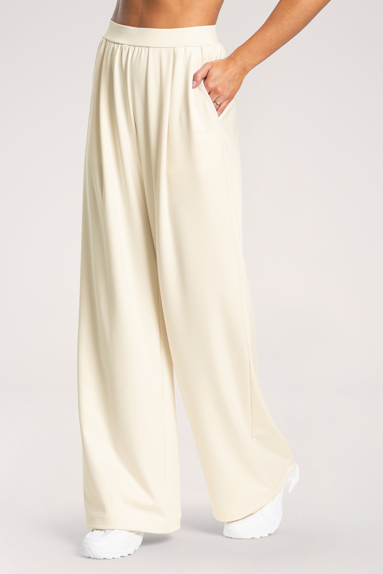 Pantaloni wide UN1FORM cream