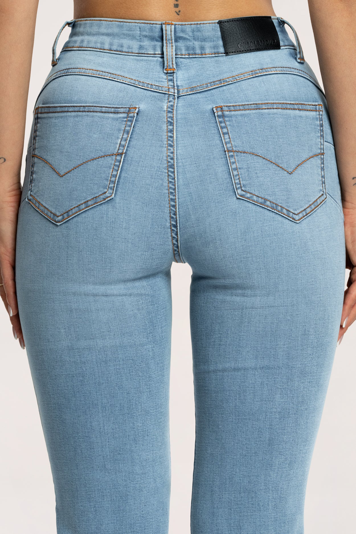 Blugi evazați perfect slim long light blue