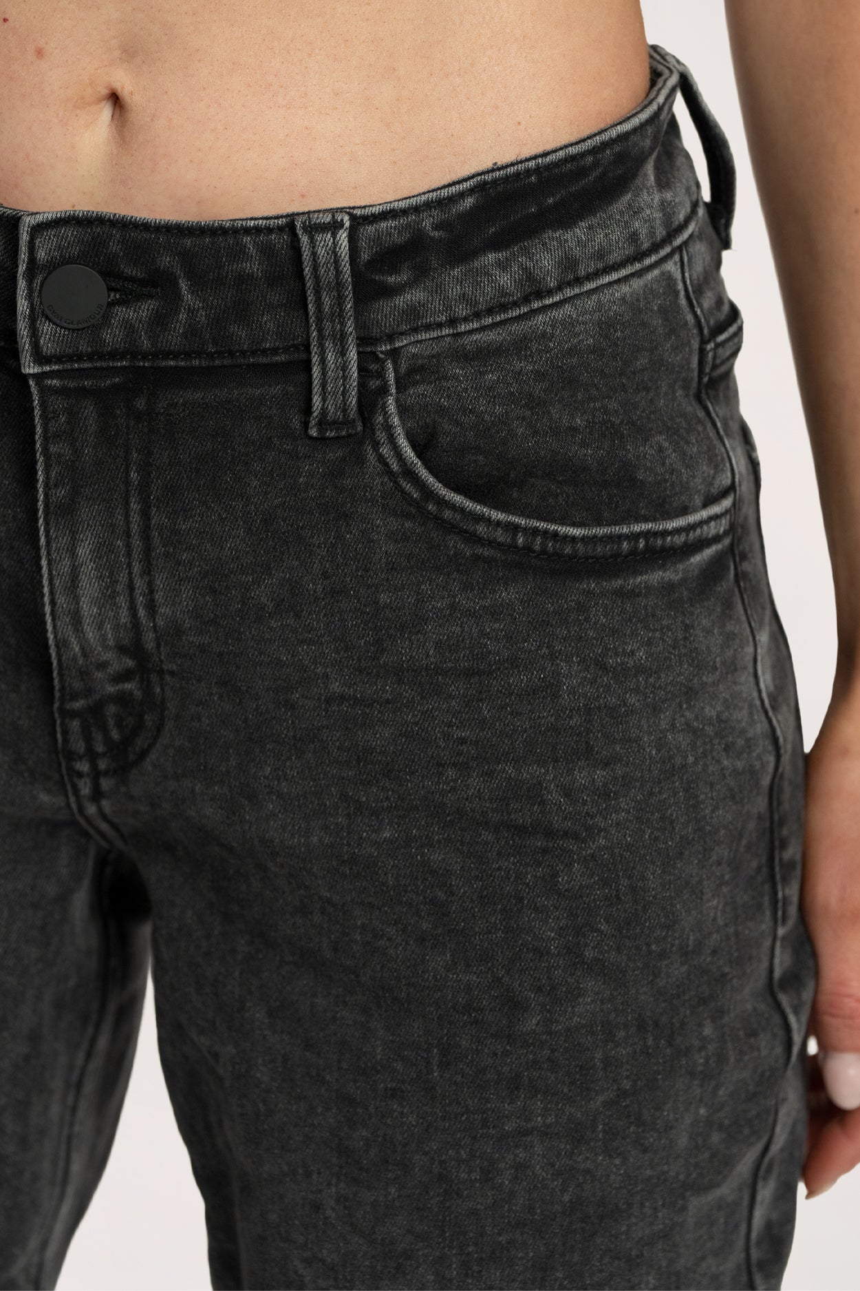 Blugi wide cu talie joasă grey
