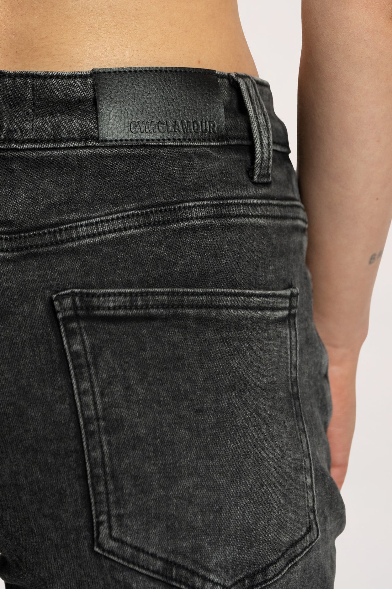 Blugi wide cu talie joasă grey