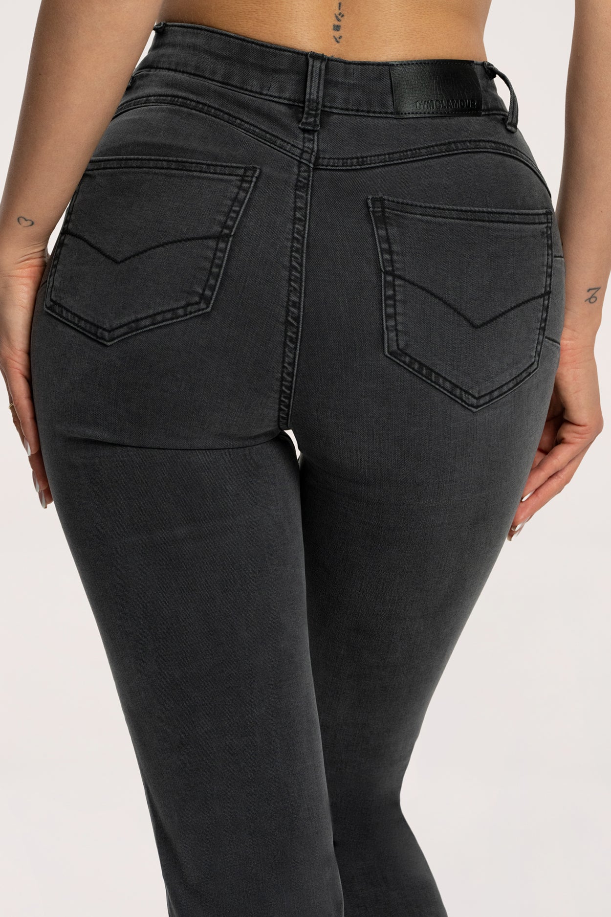 Blugi evazați perfect slim long black