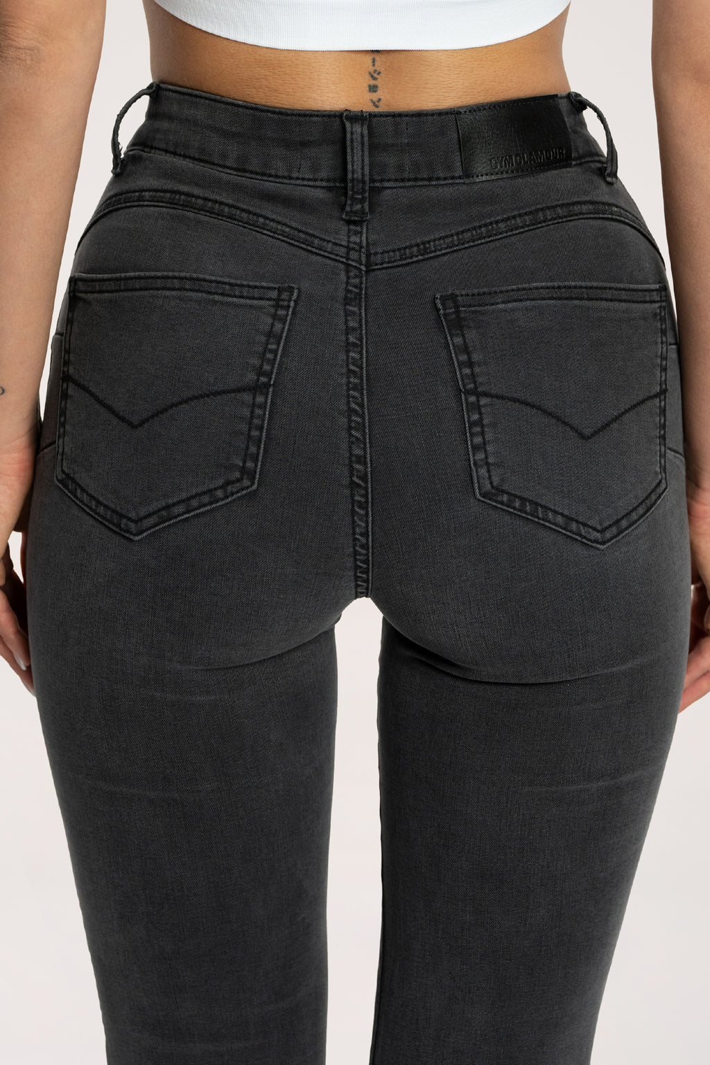 Blugi evazați perfect slim long black