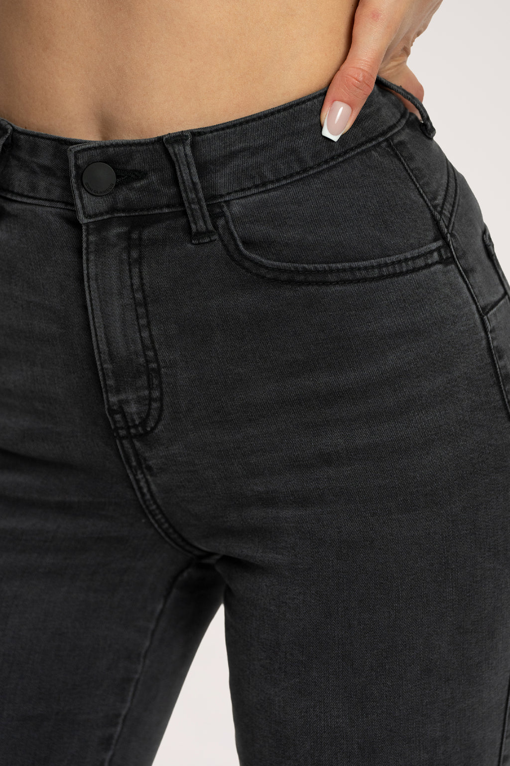 Blugi evazați perfect slim long black