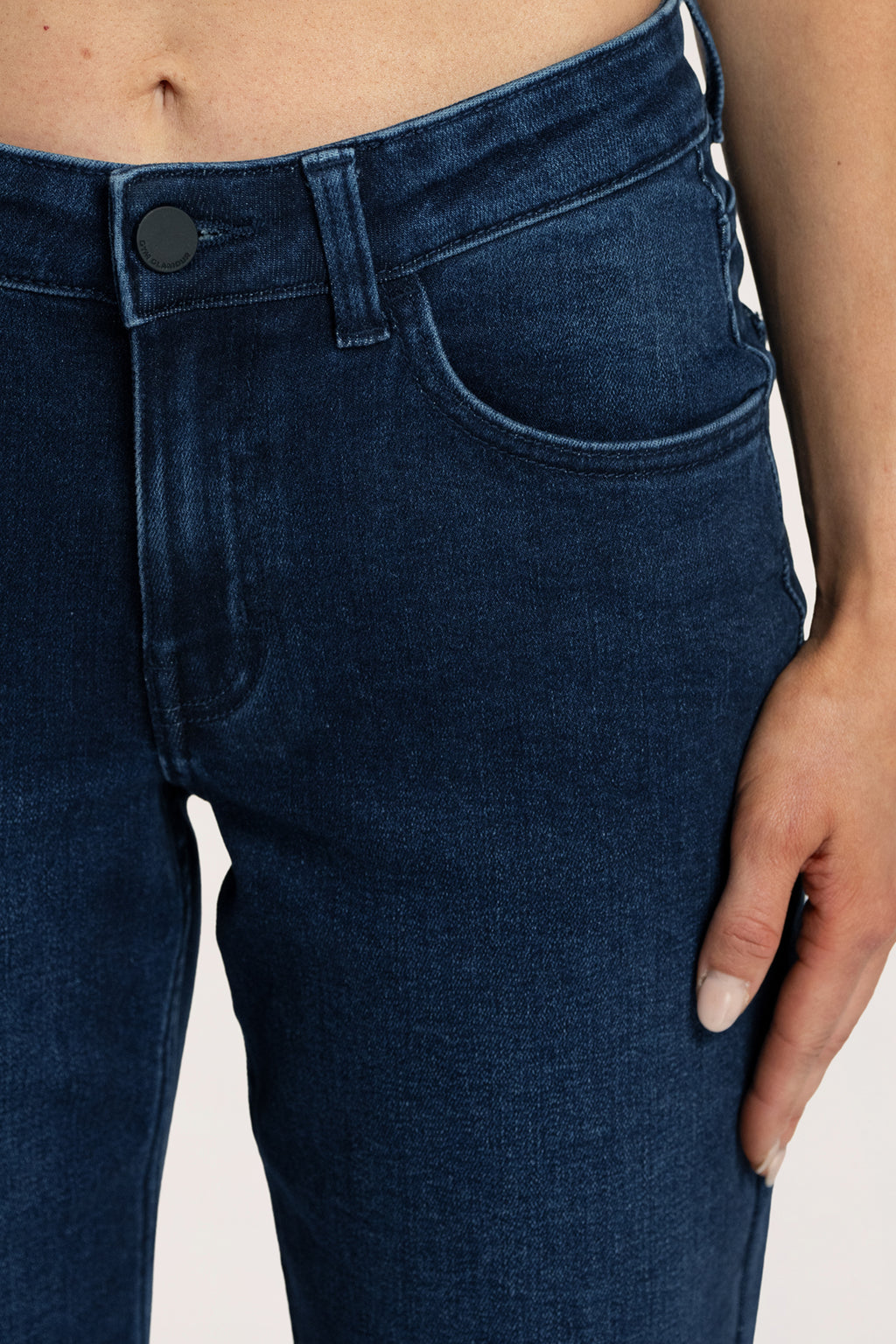 Blugi wide cu talie joasă navy blue