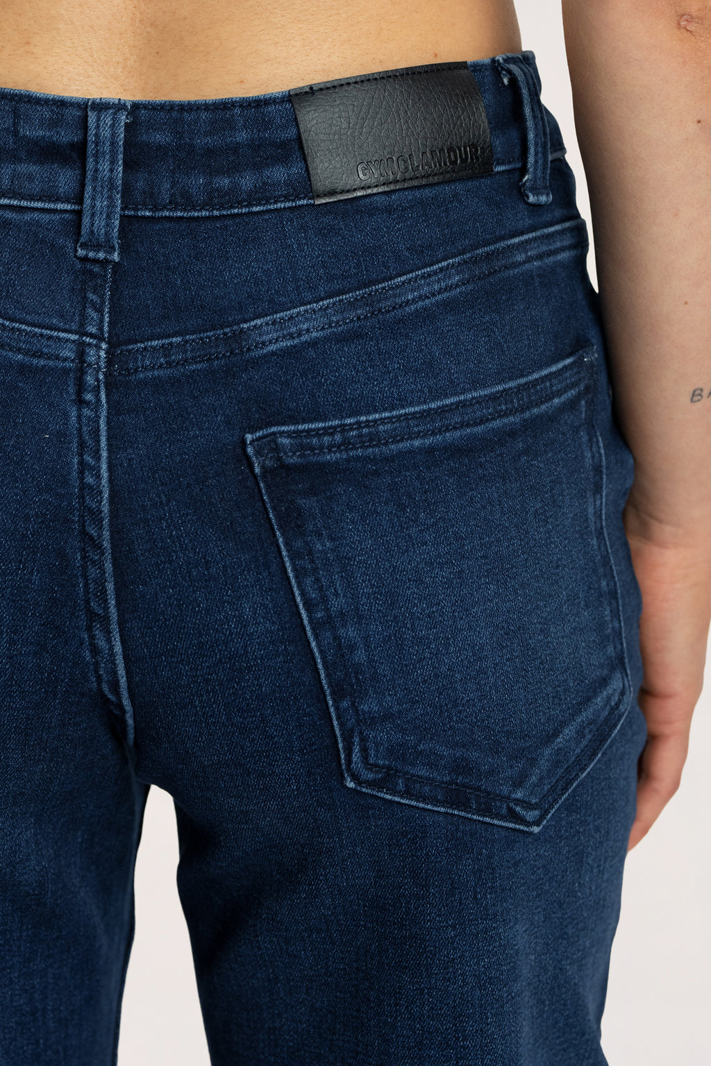 Blugi wide cu talie joasă navy blue