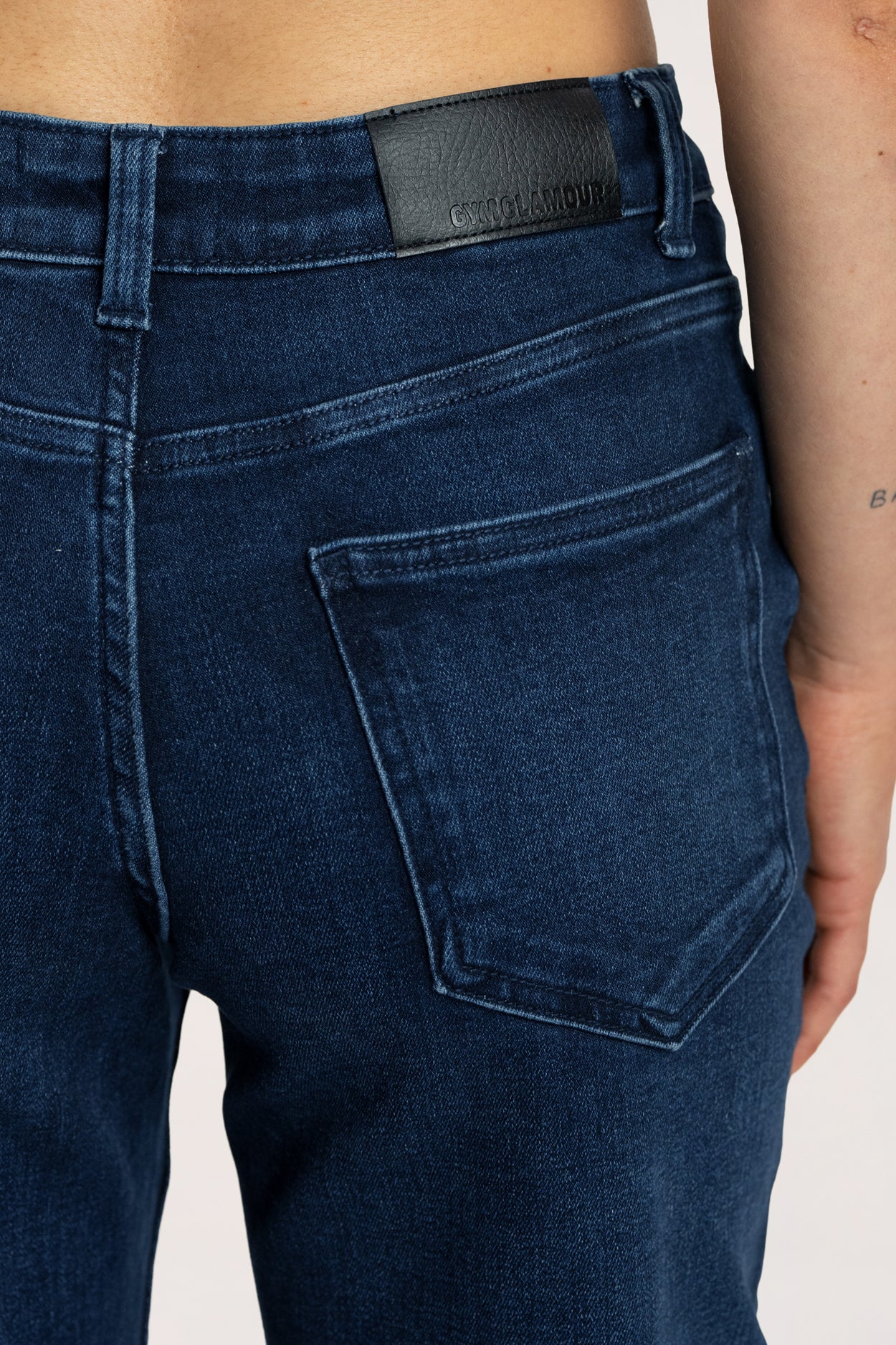 Blugi wide cu talie joasă navy blue