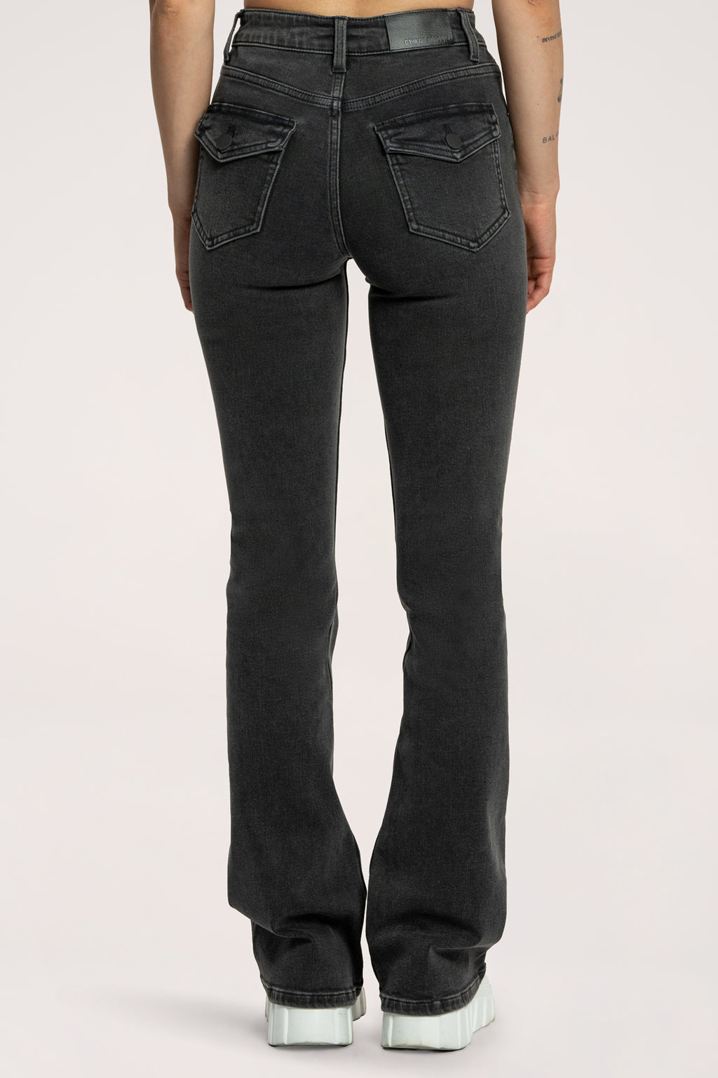 Blugi evazați push up black