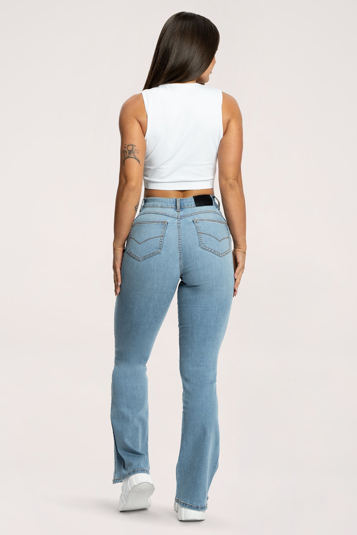 Blugi evazați perfect slim light blue