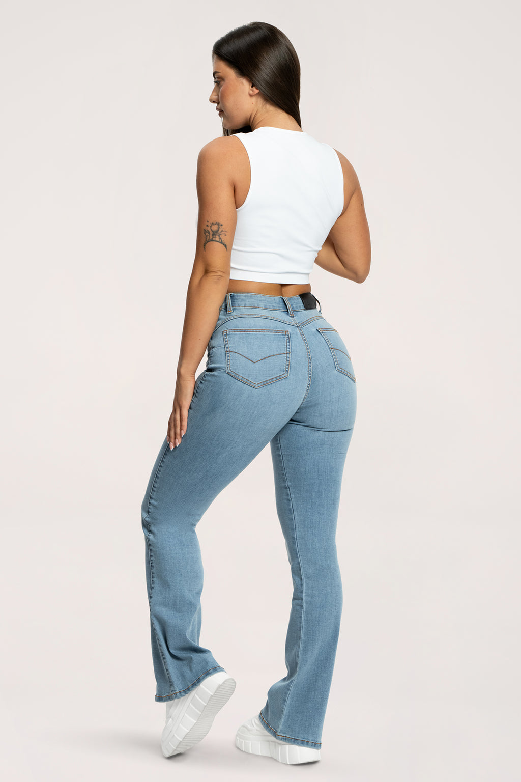 Blugi evazați perfect slim light blue