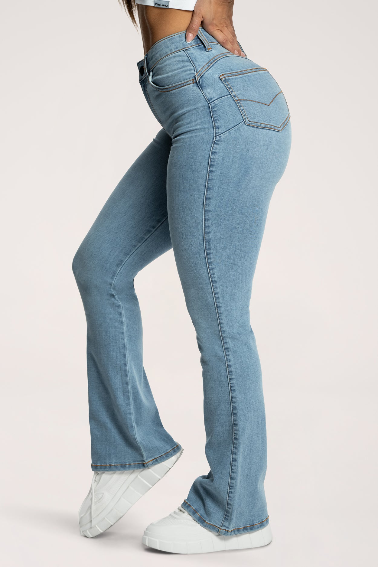 Blugi evazați perfect slim light blue