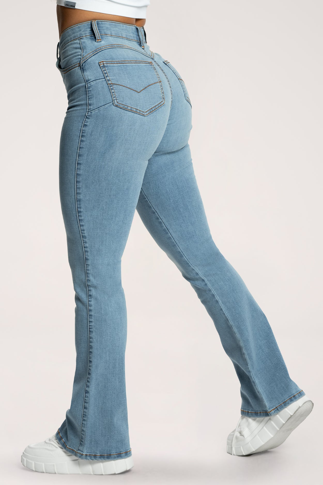 Blugi evazați perfect slim light blue