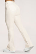 Blugi evazați perfect slim off white