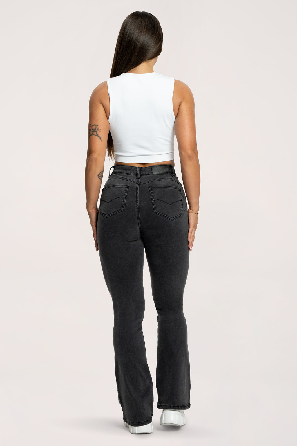 Blugi evazați perfect slim black