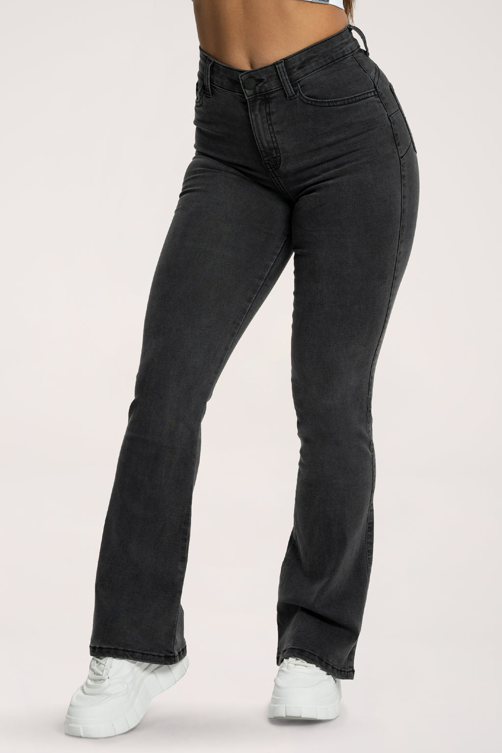 Blugi evazați perfect slim black