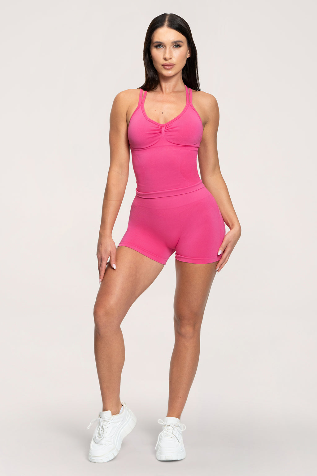 Pantaloni scurți Fake BBL hot pink