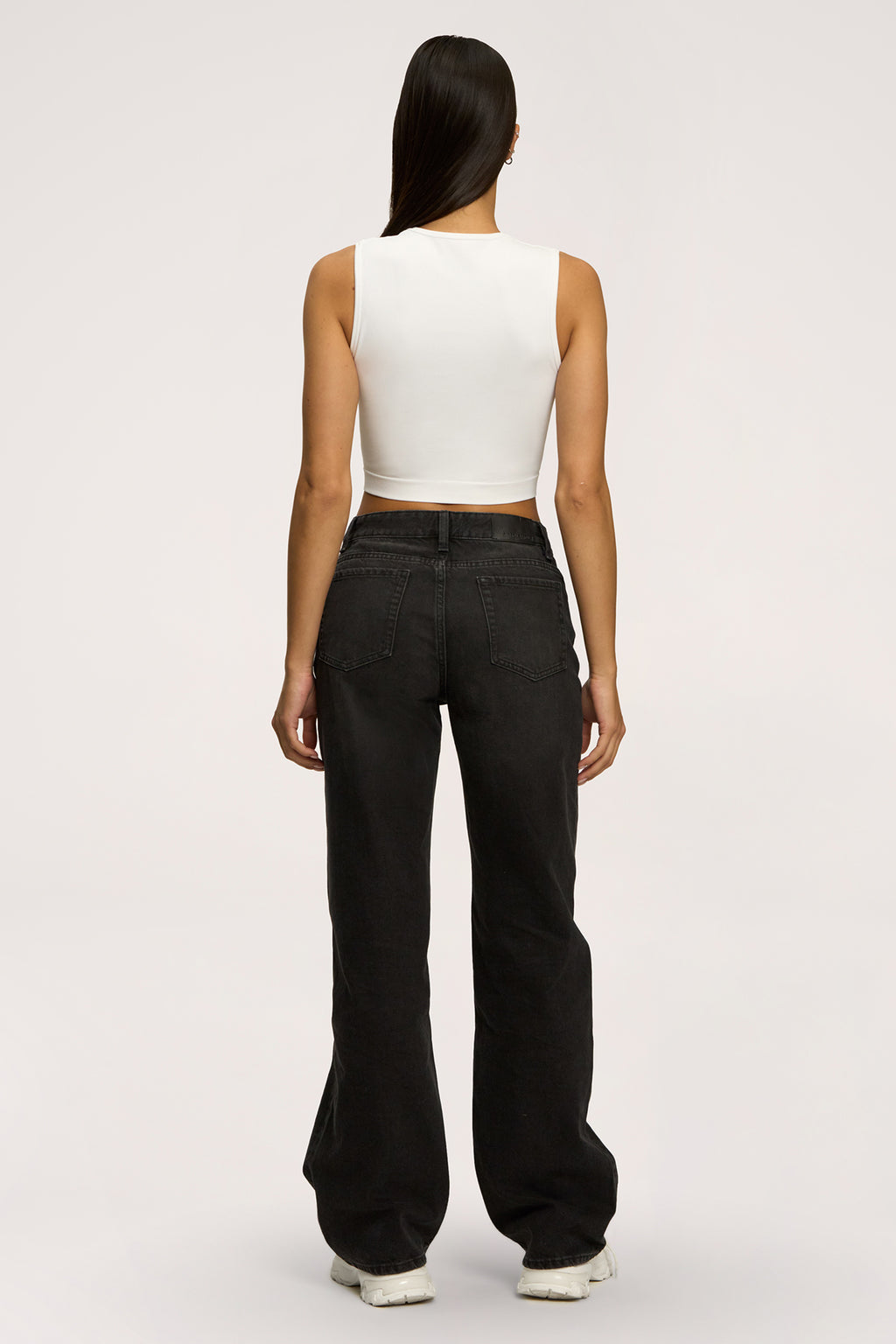 Blugi wide relaxed black