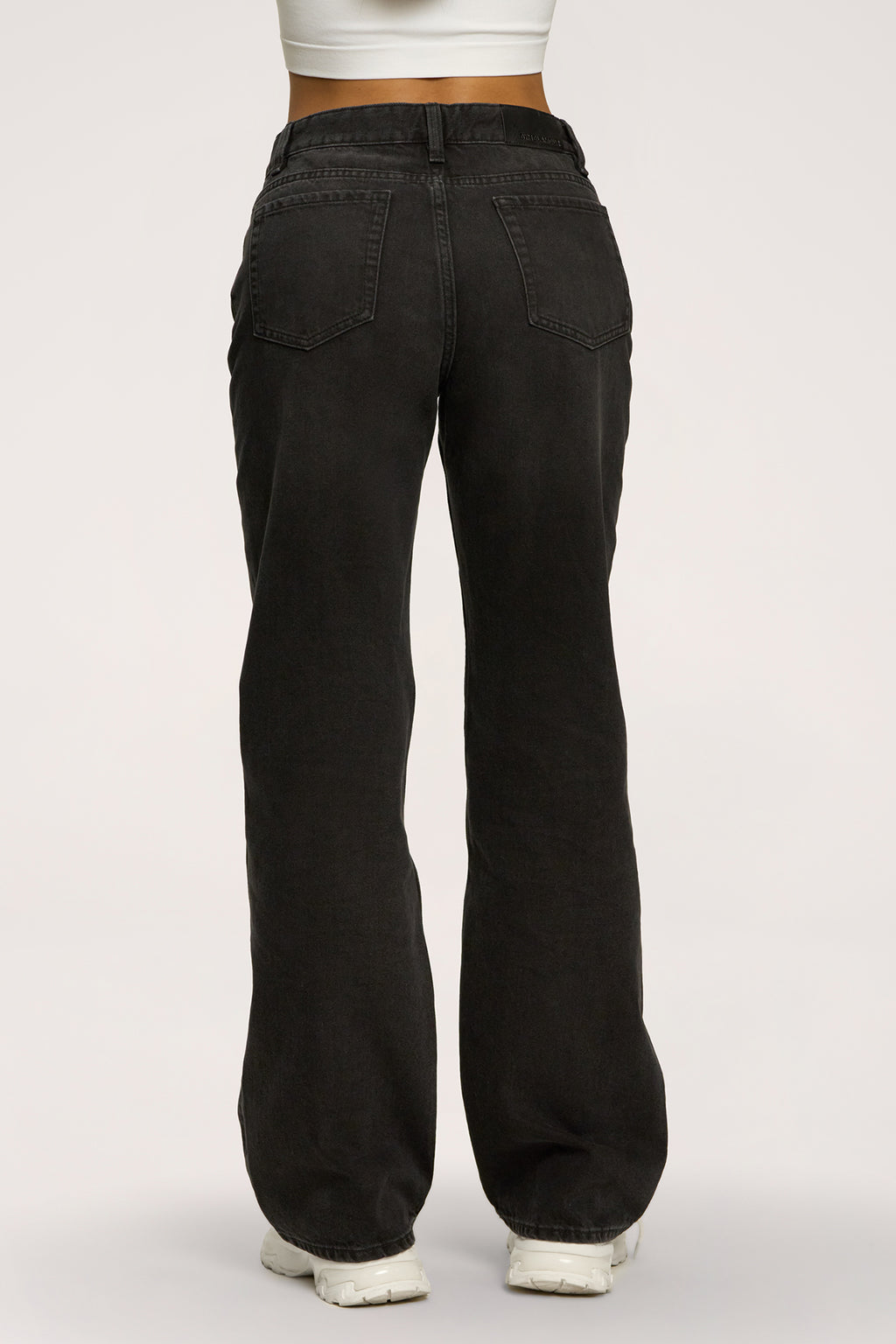 Blugi wide relaxed black