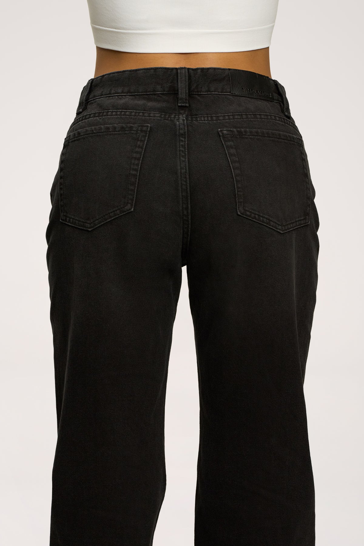 Blugi wide relaxed black