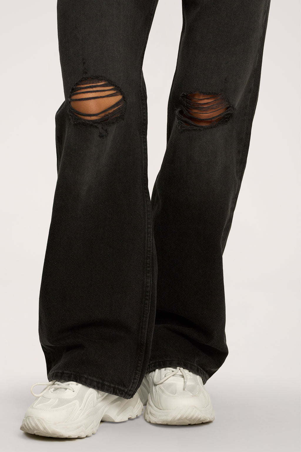 Blugi wide relaxed black