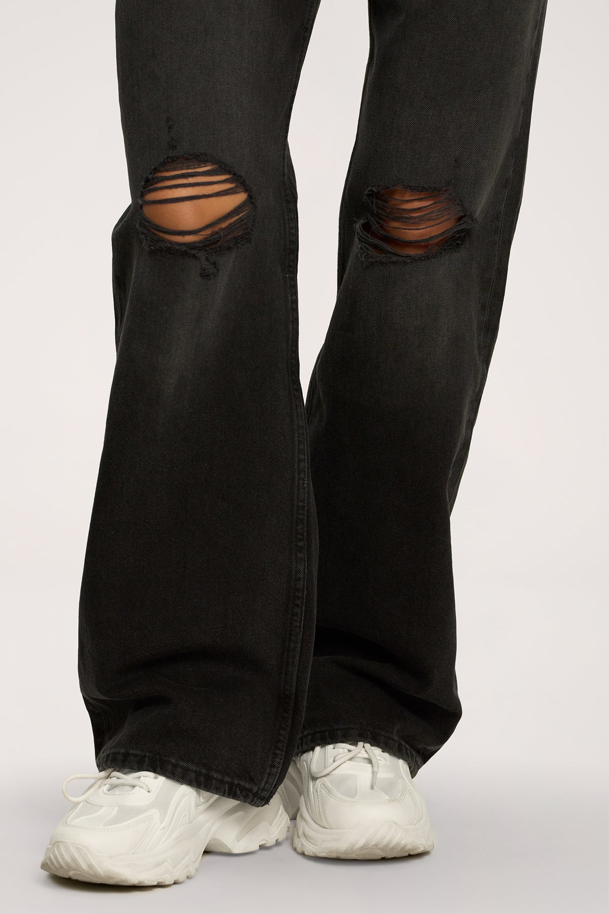 Blugi wide relaxed black