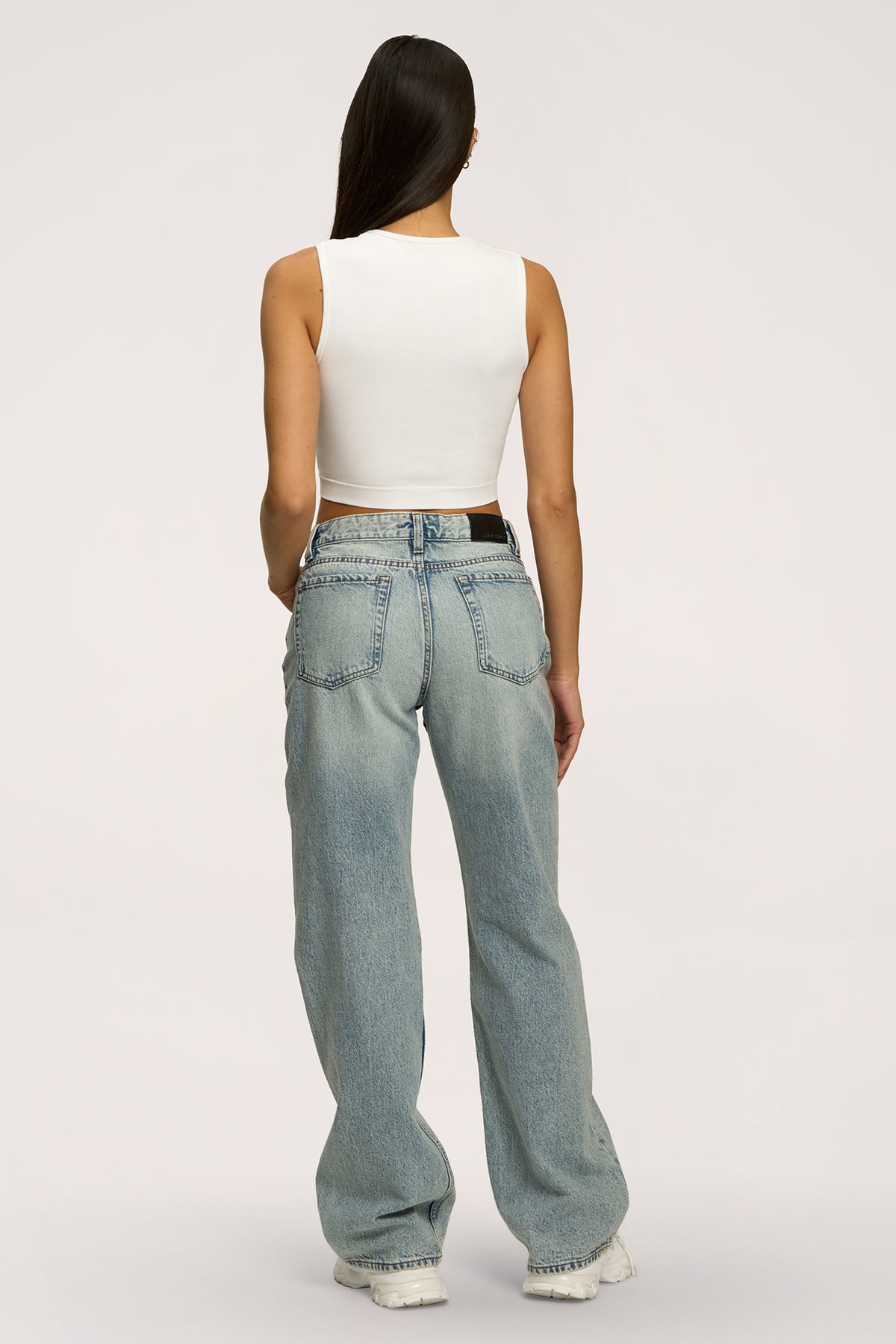 Blugi wide relaxed light blue