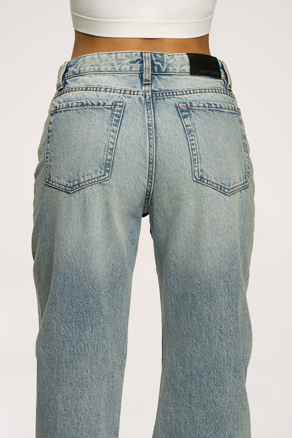 Blugi wide relaxed light blue