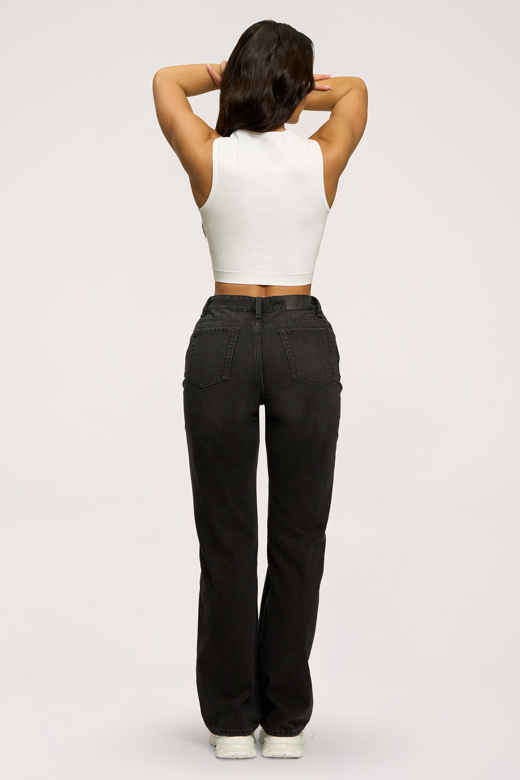 Blugi wide relaxed black