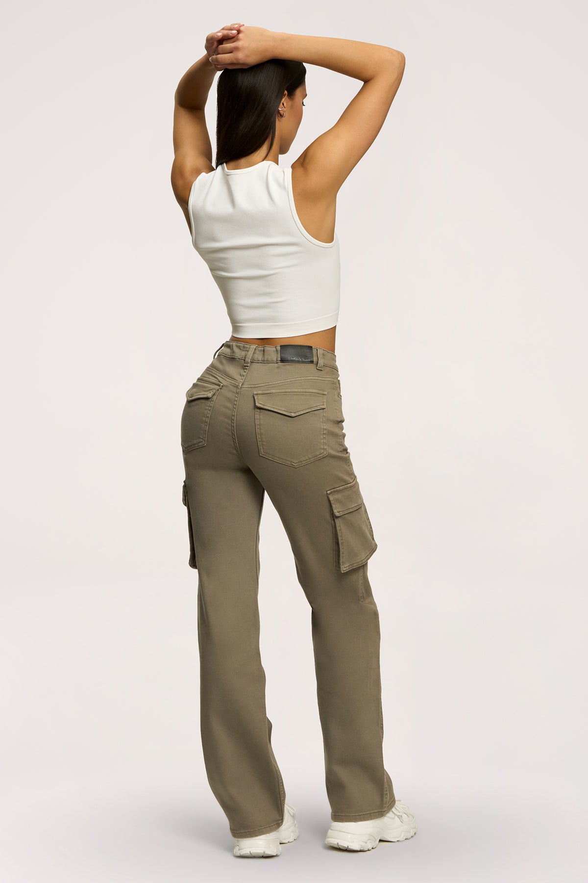 Blugi cargo green olive