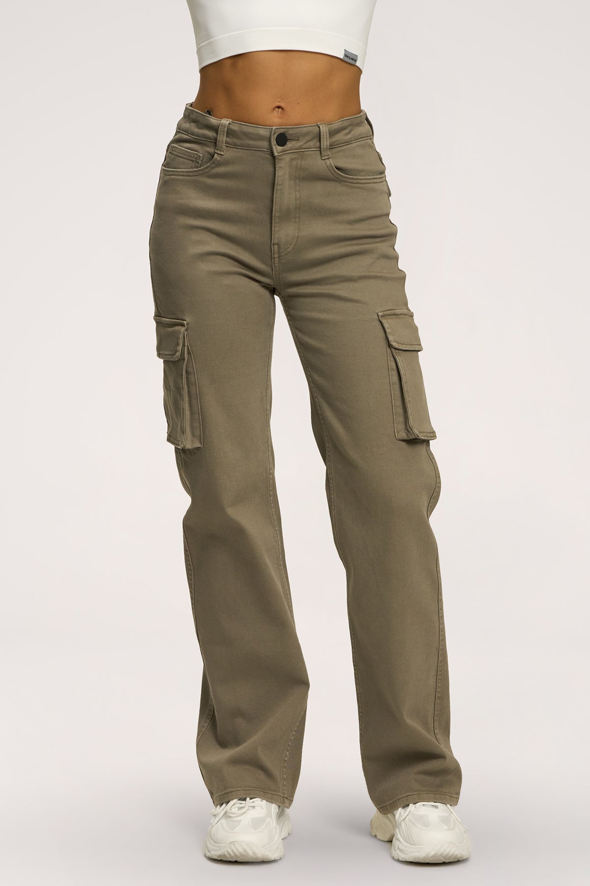 Blugi cargo green olive