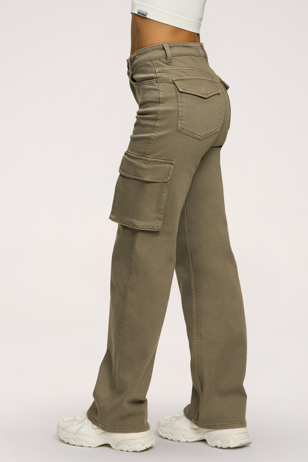 Blugi cargo green olive
