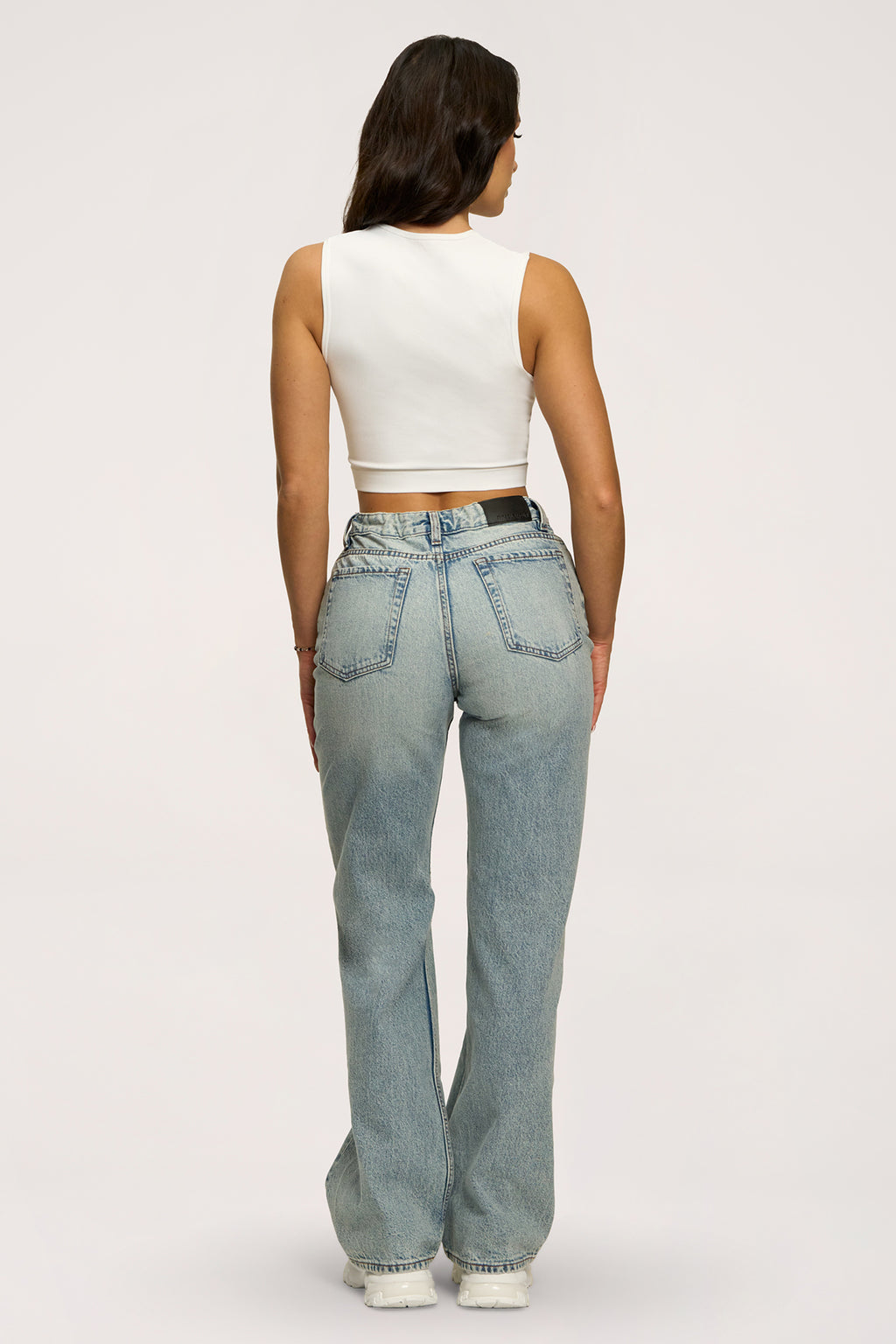 Blugi wide relaxed light blue