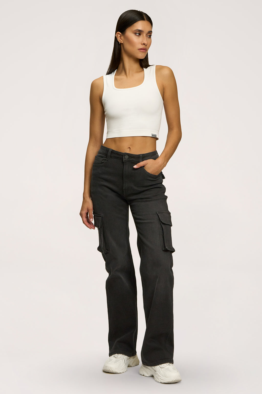 Blugi cargo black