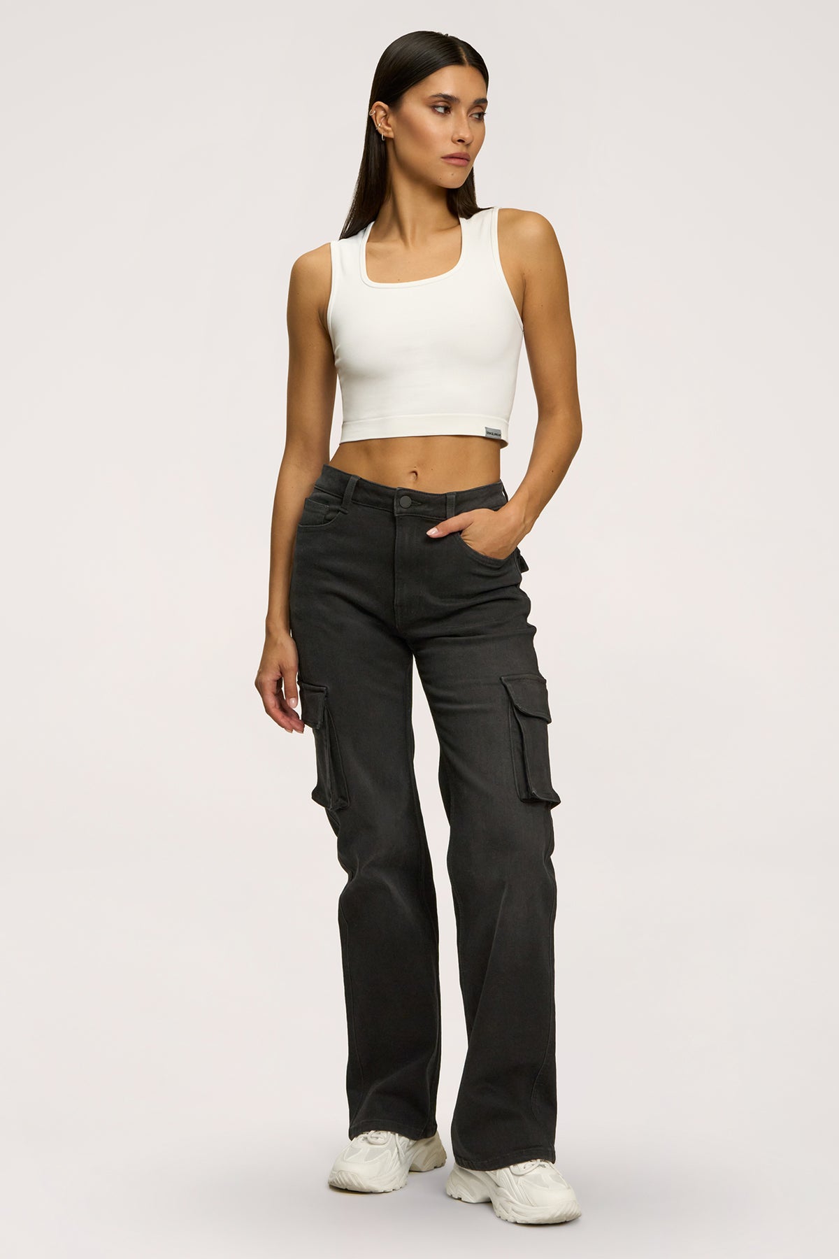 Blugi cargo black