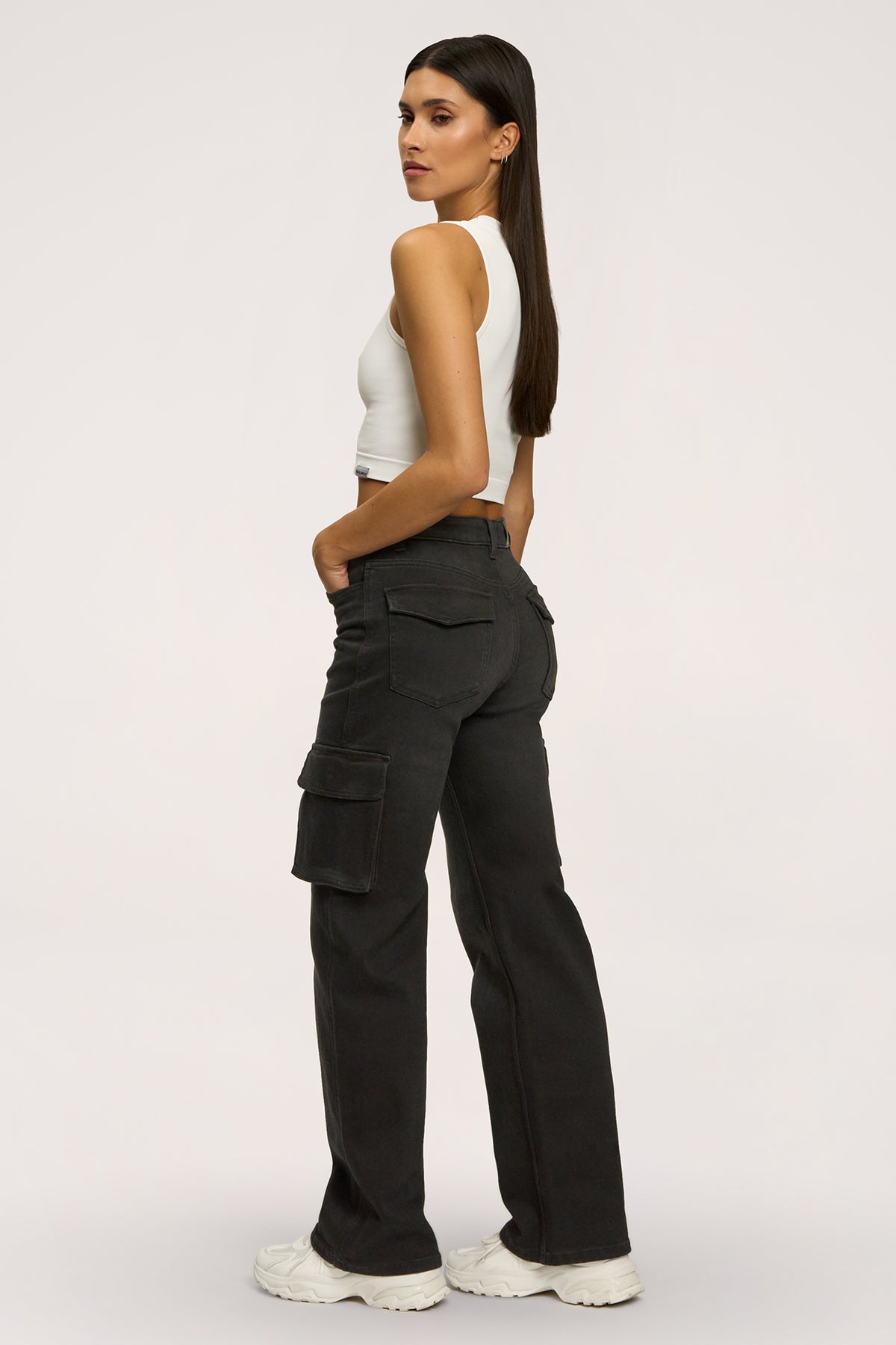 Blugi cargo black