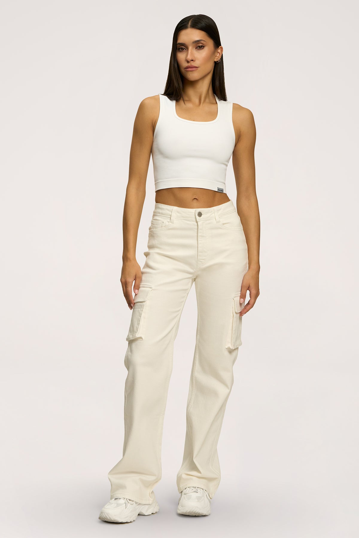 Blugi cargo off white