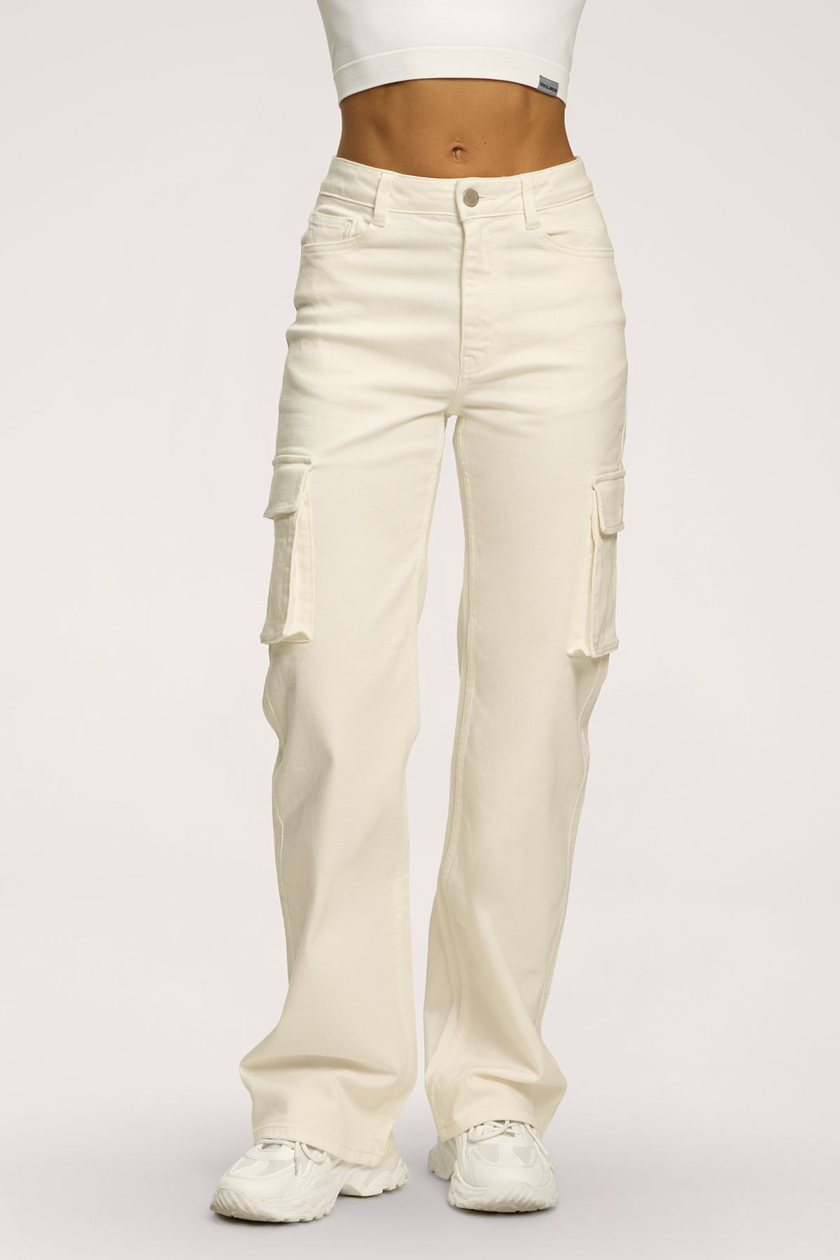 Blugi cargo off white
