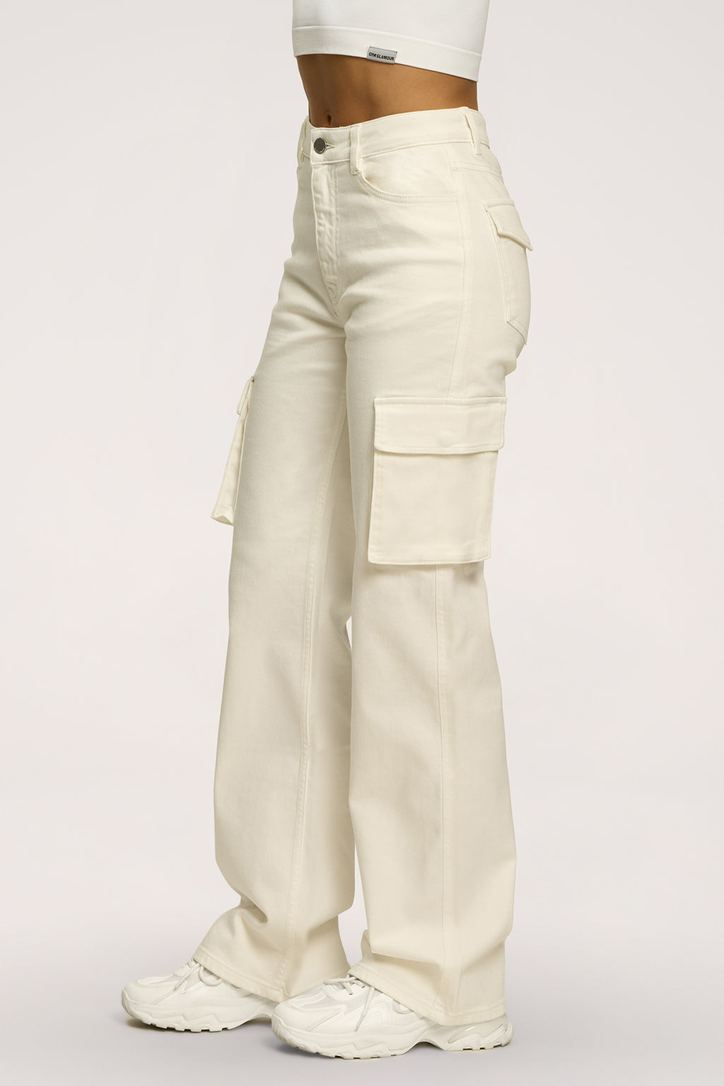Blugi cargo off white