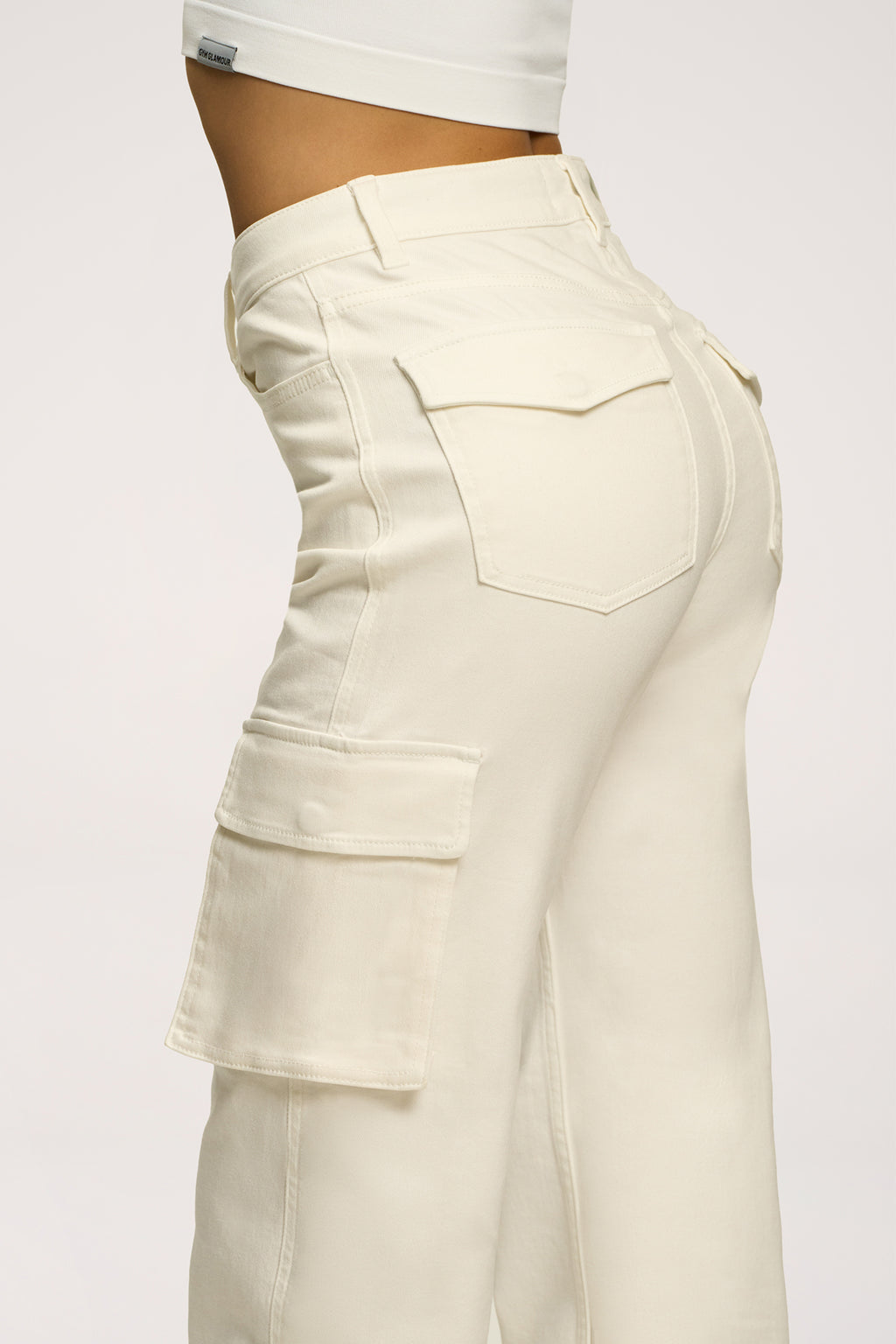 Blugi cargo off white