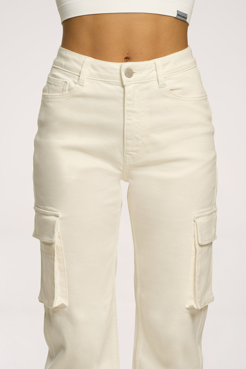 Blugi cargo off white