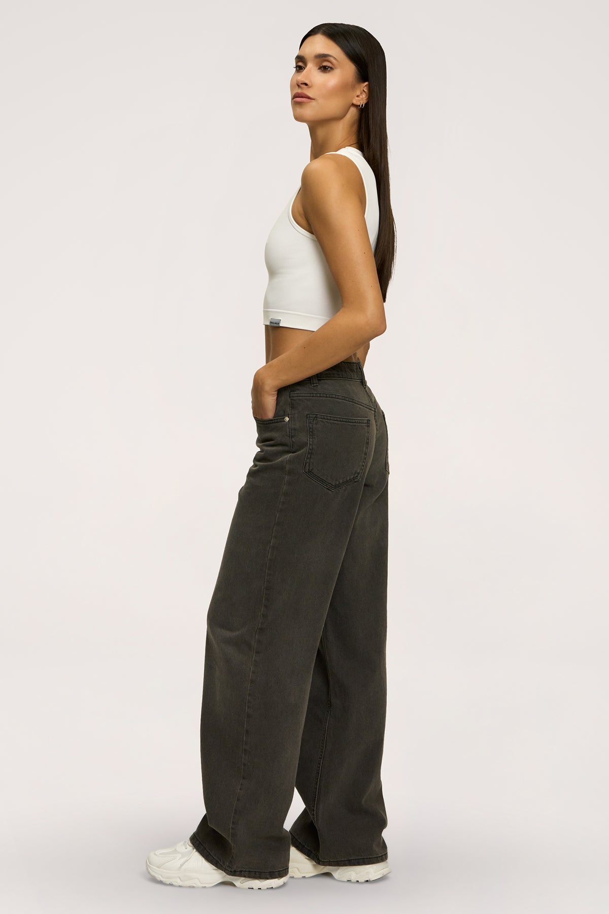Blugi boyfriend grey
