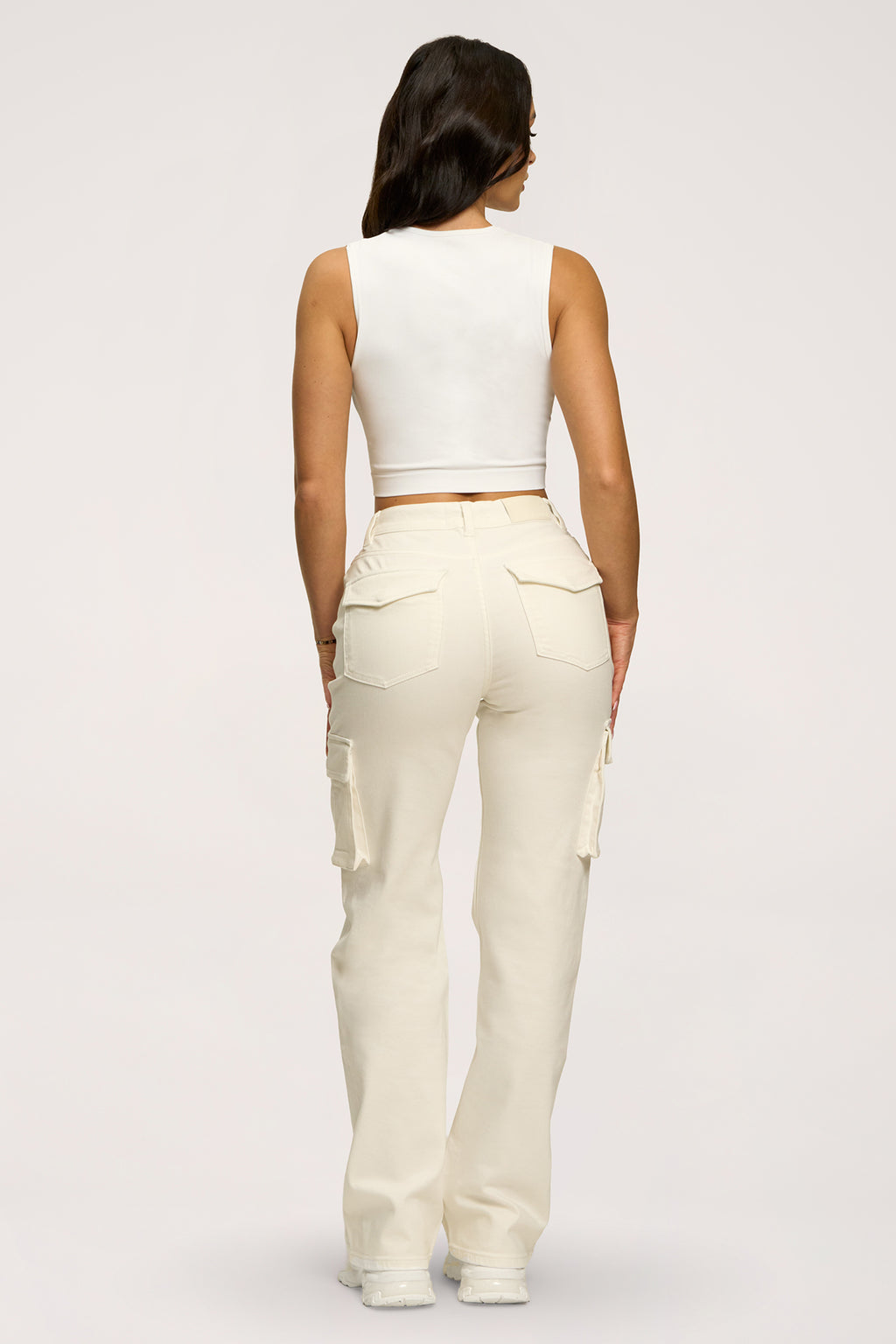 Blugi cargo off white