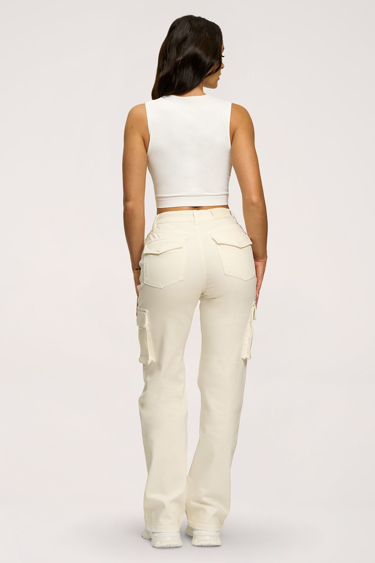 Blugi cargo off white