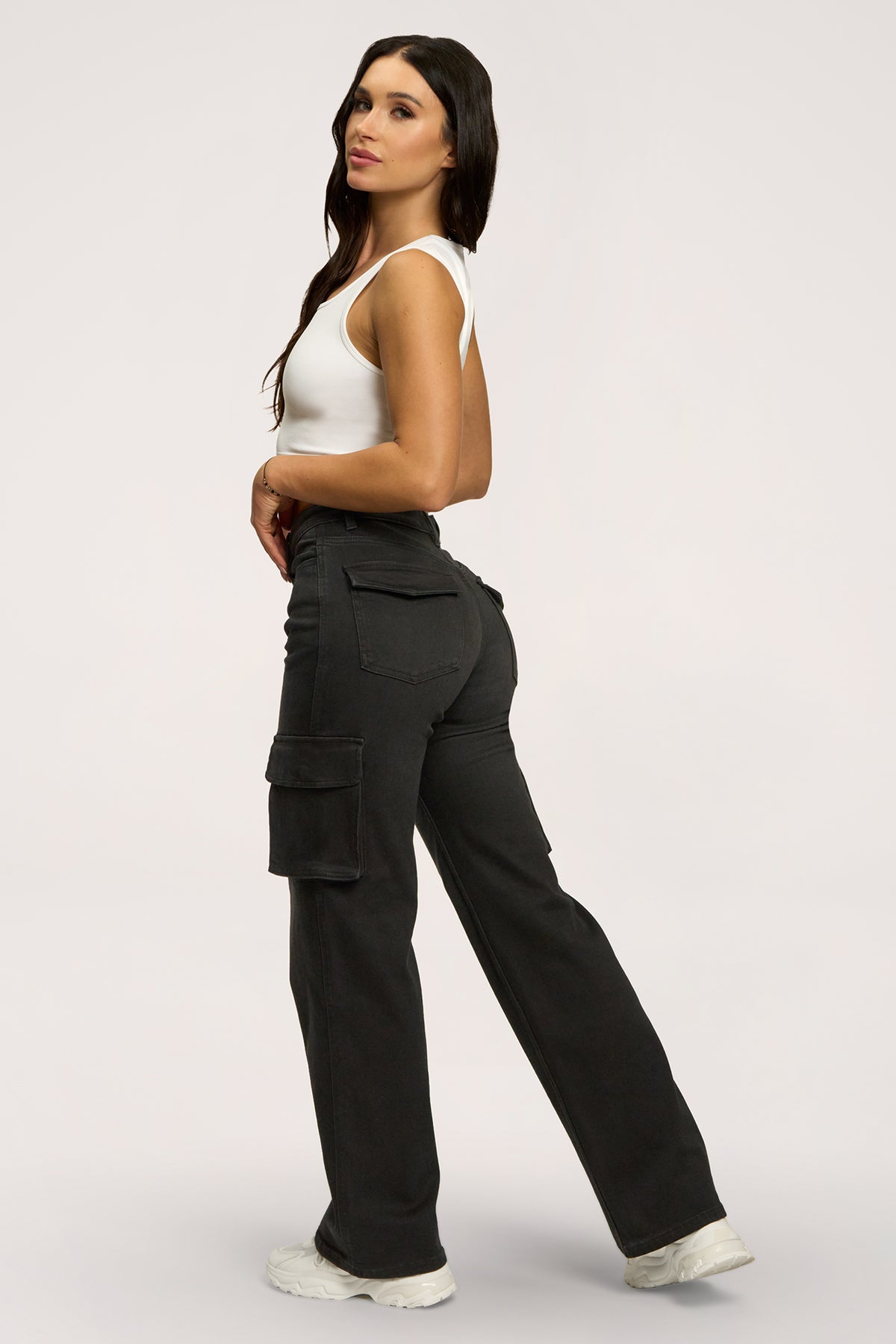 Blugi cargo black