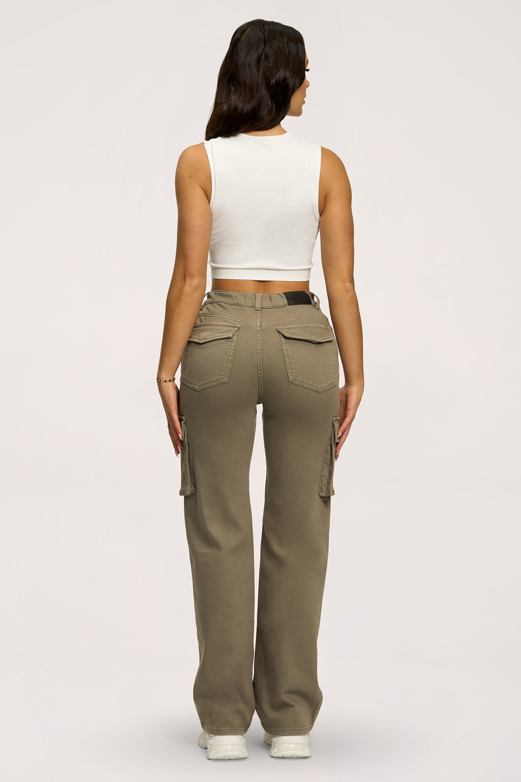 Blugi cargo green olive