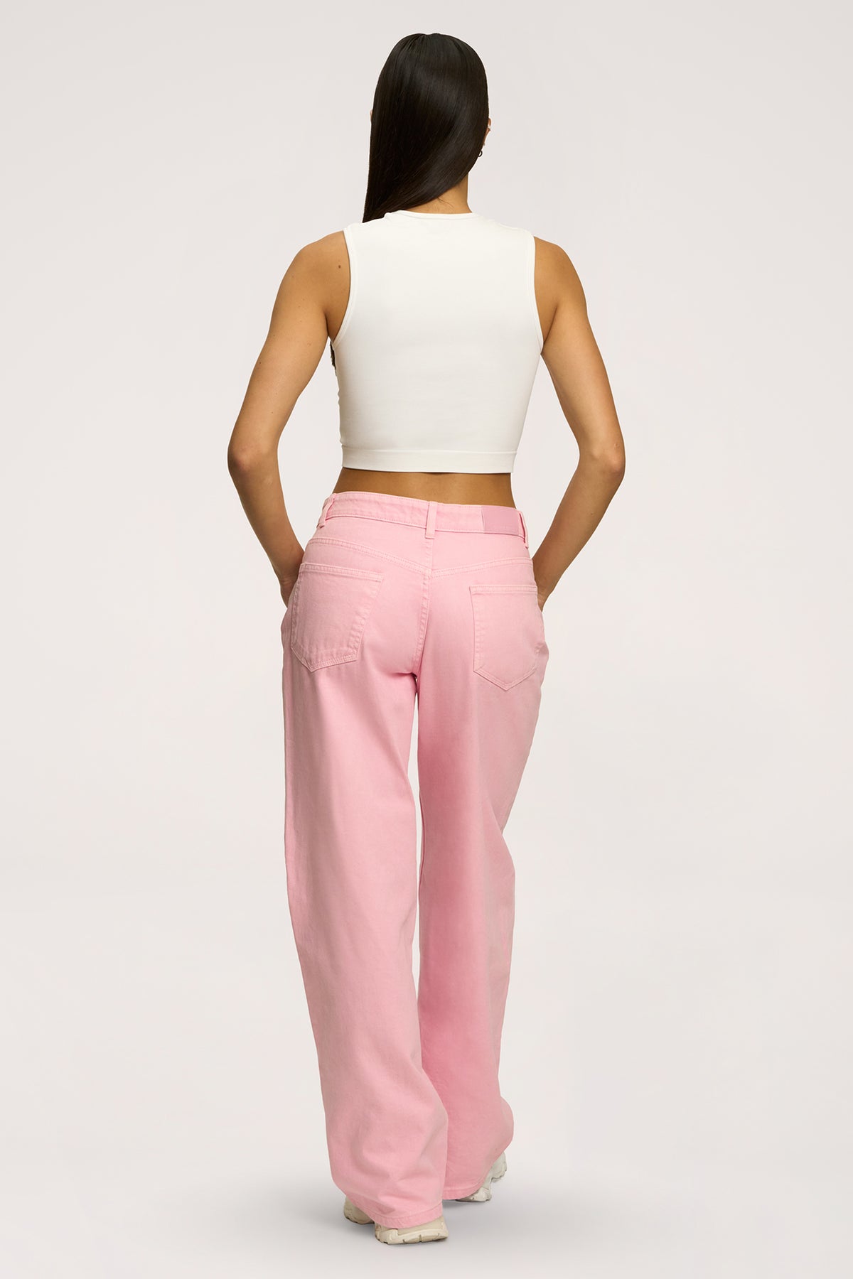 Blugi boyfriend pink